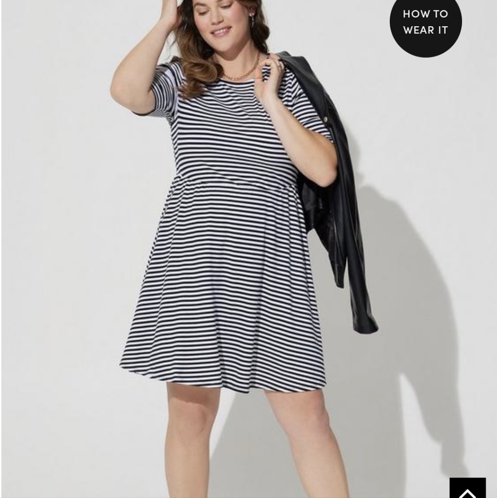 Mini Jersey Twist Back Skater Dress